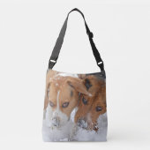 Snowy Noses Beagles Crossbody Tas (Voorkant)
