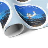 Snowy Nubble Lighthouse kerst Cadeaupapier (Rol Hoek)