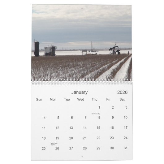 Snowy Oil Lease Wells Kalender (Jan 2026)