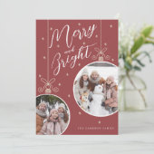 Snowy Ornament Christmas Card Kaart (Staand voorkant)