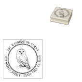 Snowy Owl-adresstempel Rubberstempel (Gestempeld)