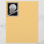 Snowy Owl and Moon Painting - Original Bird Art (Voorkant)