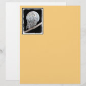 Snowy Owl and Moon Painting - Original Bird Art (Voorkant / Achterkant)