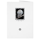 Snowy Owl and Moon Painting - Original Bird Art (Achterkant)