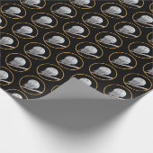 Snowy Owl and Moon Painting - Original Bird Art Cadeaupapier (Hoek)