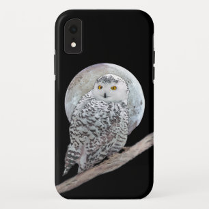 Snowy Owl and Moon Painting - Original Bird Art Case-Mate iPhone Case