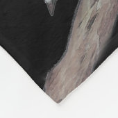 Snowy Owl and Moon Painting - Original Bird Art Fleece Deken (Hoek)