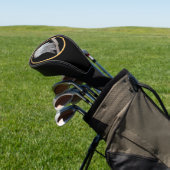 Snowy Owl and Moon Painting - Original Bird Art Golfheadcover (Insitu)