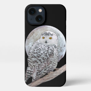 Snowy Owl and Moon Painting - Original Bird Art iPhone 13 Hoesje