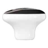 Snowy Owl and Moon Painting - Original Bird Art Keramische Knop (Zijkant)