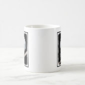 Snowy Owl and Moon Painting - Original Bird Art Koffiemok (Center)