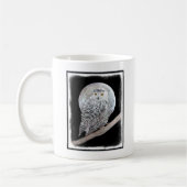 Snowy Owl and Moon Painting - Original Bird Art Koffiemok (Links)