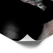 Snowy Owl and Moon Painting - Original Bird Art Perfect Poster (Hoek)