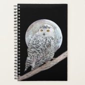 Snowy Owl and Moon Painting - Original Bird Art Planner (Voorkant)
