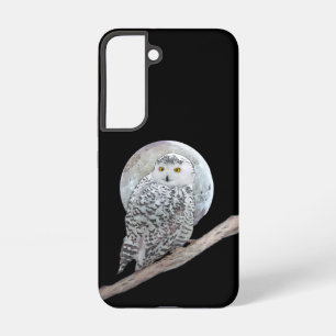 Snowy Owl and Moon Painting - Original Bird Art Samsung Galaxy Hoesje