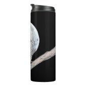 Snowy Owl and Moon Painting - Original Bird Art Thermosbeker (Geroteerd rechts)