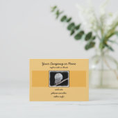 Snowy Owl and Moon Painting - Original Bird Art Visitekaartje (Staand voorkant)