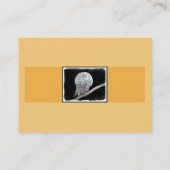 Snowy Owl and Moon Painting - Original Bird Art Visitekaartje (Achterkant)