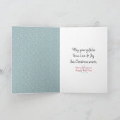 Snowy Owl and Winter Moon Feestdagen Kaart (Binnen)