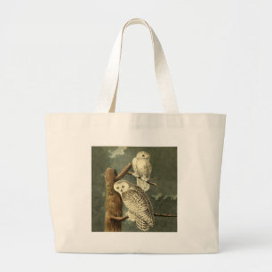 Snowy Owl Audubon Bird Artwork Grote Tote Bag