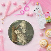 Snowy Owl Audubon Bird Artwork Papieren Bordje (Feest)