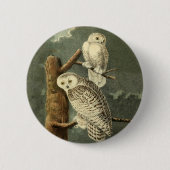 Snowy Owl Audubon Bird Artwork Ronde Button 5,7 Cm (Voorkant)
