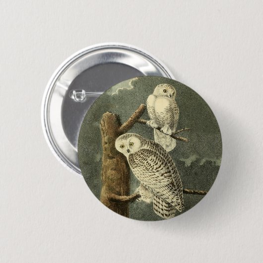 Snowy Owl Audubon Bird Artwork Ronde Button 5,7 Cm (Voorkant /achterkant)