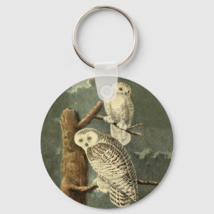 Snowy Owl Audubon Bird Artwork Sleutelhanger