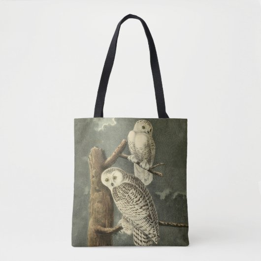 Snowy Owl Audubon Bird Artwork Tote Bag (Voorkant)