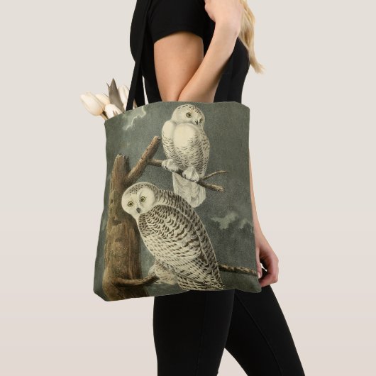 Snowy Owl Audubon Bird Artwork Tote Bag (Dichtbij)