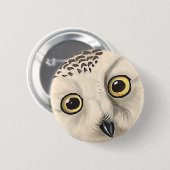 Snowy Owl - Audubon Fine  Birds America Ronde Button 5,7 Cm (Voorkant /achterkant)