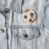 Snowy Owl - Audubon Fine  Birds America Ronde Button 5,7 Cm (In situ)
