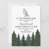 Snowy Owl Baby shower uitnodiging (Voorkant)