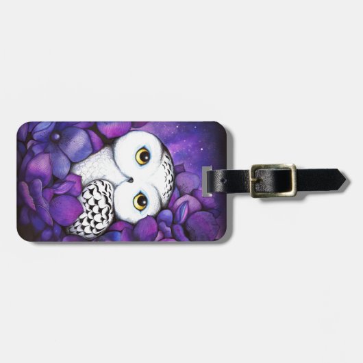 Snowy Owl Bagagelabel (Voorkant horizontaal)