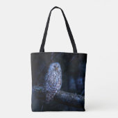 Snowy Owl bij nacht Tote Bag (Achterkant)