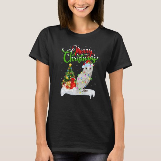 Snowy Owl Bird  Xmas Decorations Snowy Owl Christm T-shirt (Voorkant)