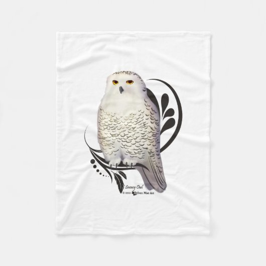Snowy Owl Blanket Fleece Deken (Voorkant)