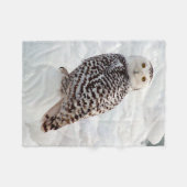 Snowy Owl blanket Fleece Deken (Voorkant (Horizontaal))