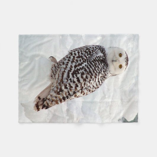 Snowy Owl blanket Fleece Deken (Voorkant (Horizontaal))