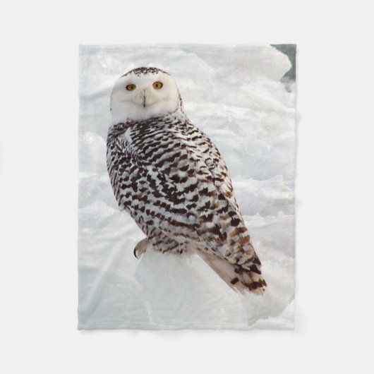 Snowy Owl blanket Fleece Deken (Voorkant)