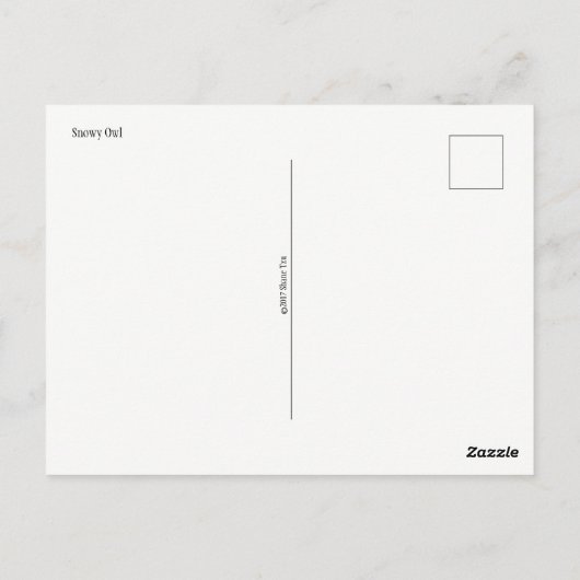 Snowy Owl Briefkaart (Achterkant)