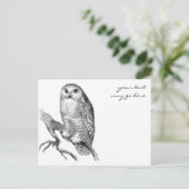 Snowy Owl Briefkaart (Staand voorkant)