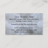 Snowy owl close-up foto visitekaartje (Achterkant)