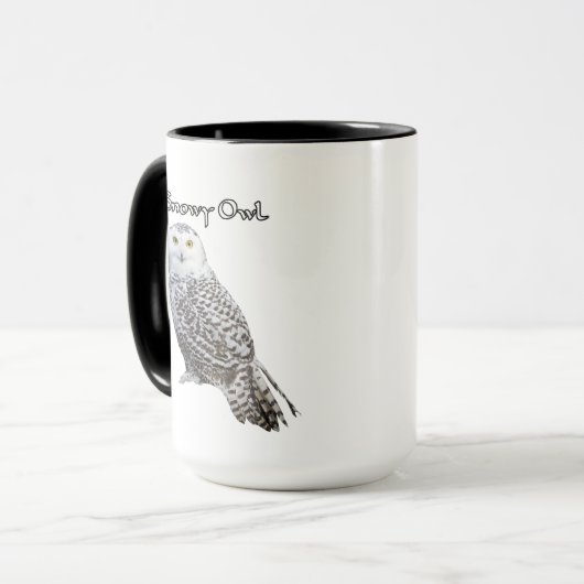 Snowy Owl Coffee Mok (Voorkant links)