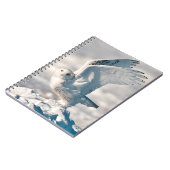 Snowy Owl die uit sneeuw gaat Notitieboek (Linkerzijde)