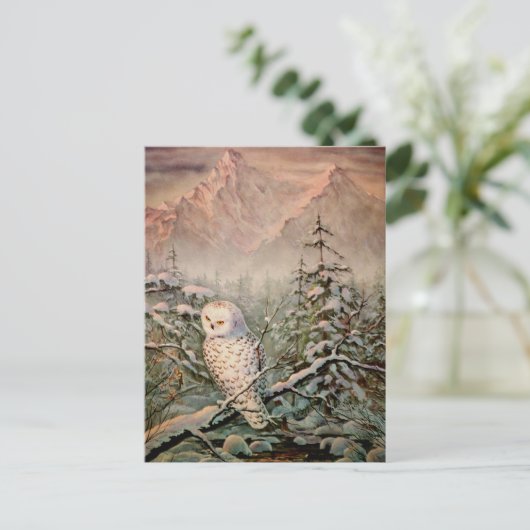 SNOWY OWL door SHARON SHARPE Briefkaart (Staand voorkant)