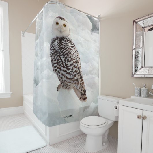 Snowy Owl douchegordijn (In situ)