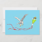 Snowy Owl en Kite Bedankkaart (Voorkant)