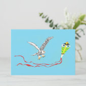 Snowy Owl en Kite Bedankkaart (Staand voorkant)