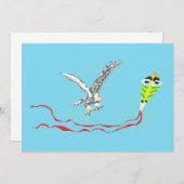 Snowy Owl en Kite Bedankkaart (Voorkant / Achterkant)